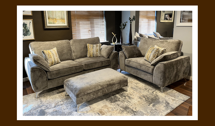3 Seater And Cuddler Chair Plus Free Footstool