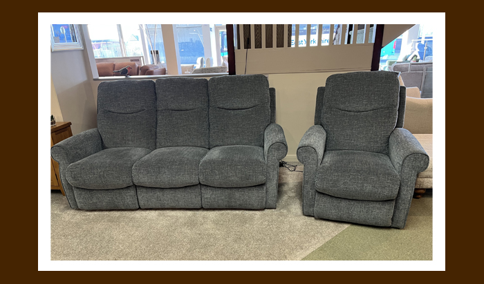 3 Seater Manual Recliner Plus Power Chair