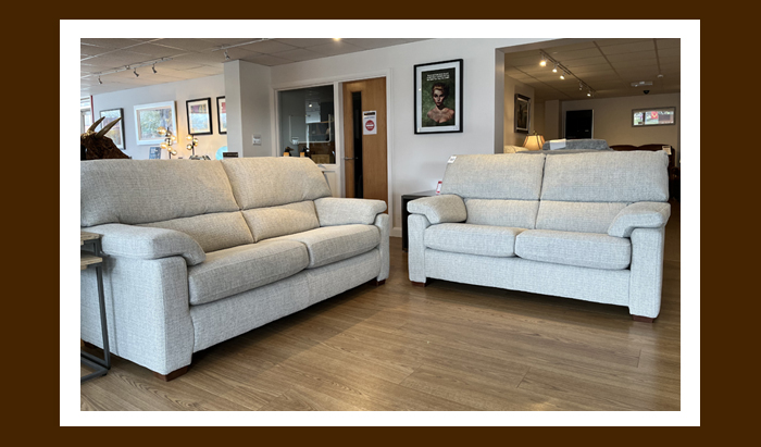 3 Seater And 2 Seater Sofas In Aqua Clean Fabric