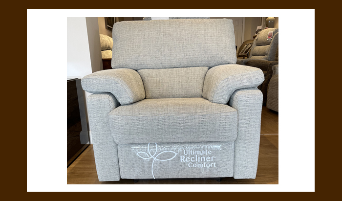 Power Recliner Chair In Aqua Clean Fabric