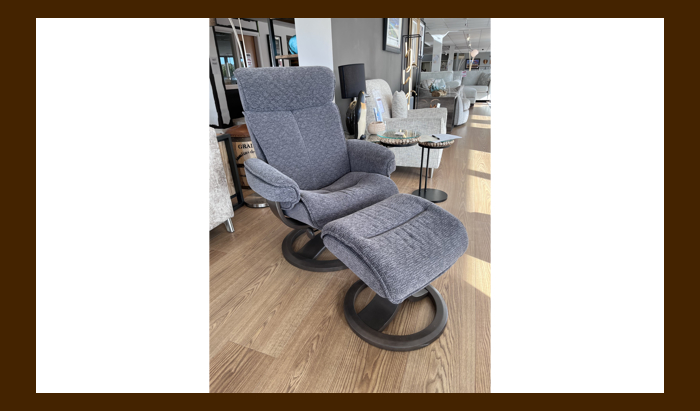 Large Swivel Chair & Footstool